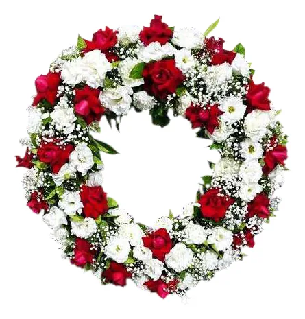 Coroa Guirlanda Luxo de Rosas — coroa de flores para velório em São Paulo