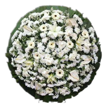 Coroa Luxo Branco — coroa de flores para velório em São Paulo