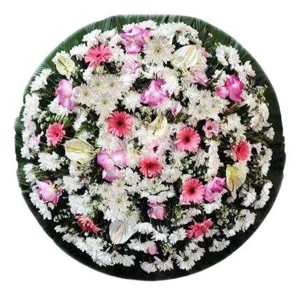 Coroa Luxo Cor de Rosa — coroa de flores para velório em São Paulo